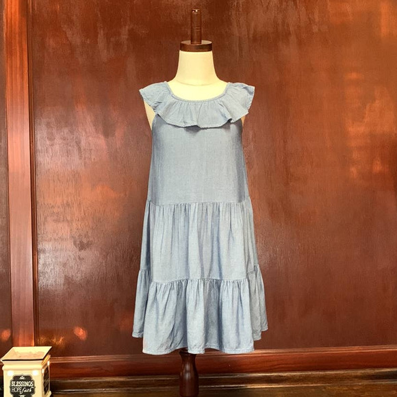 H&M Girls Denim Summer Dress - Picture 1 of 12